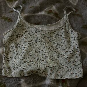 Hollister Floral Fitted Crop Camisole